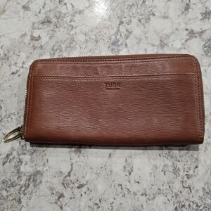 Tusk Zip Around Wallet Brown